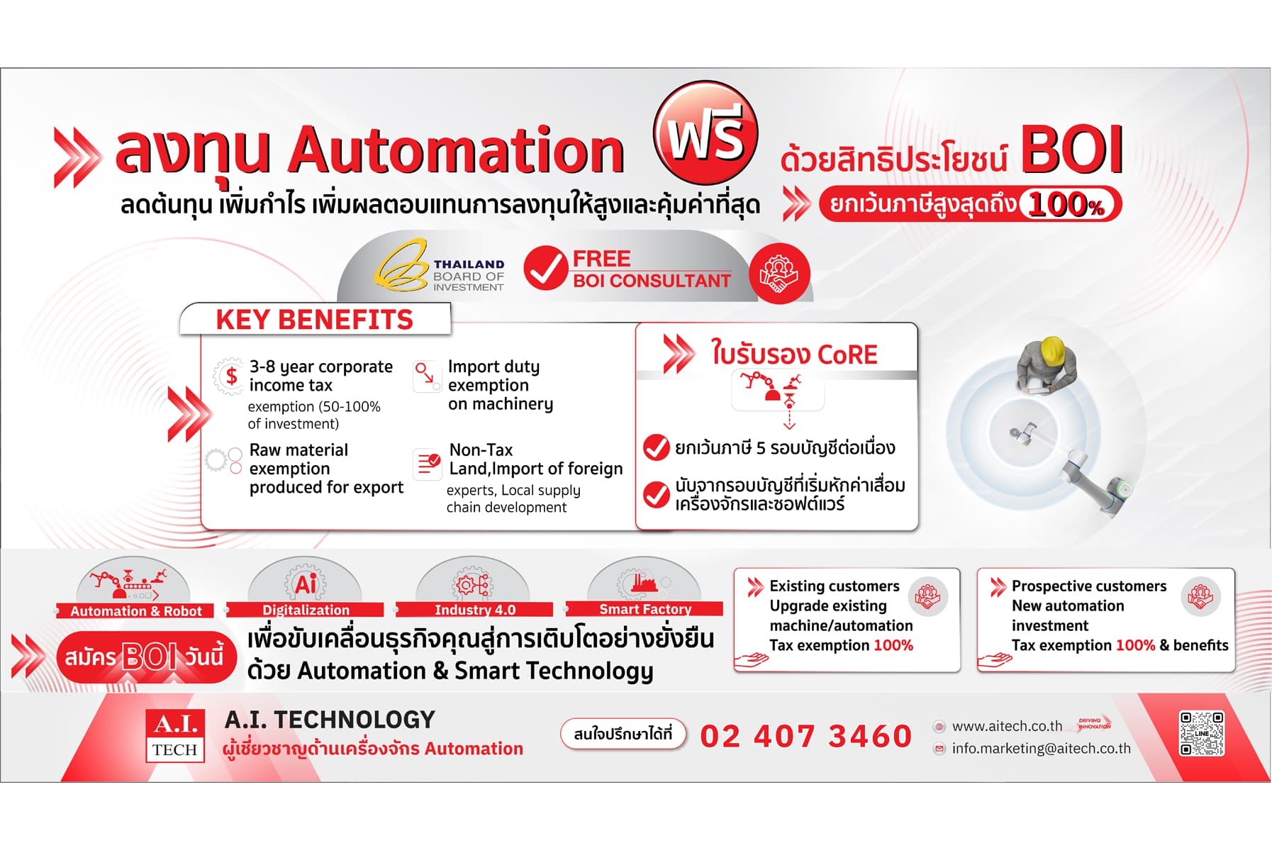 Automation + BOI + Tax = กำไรยั่งยืนของธุรกิจไทย